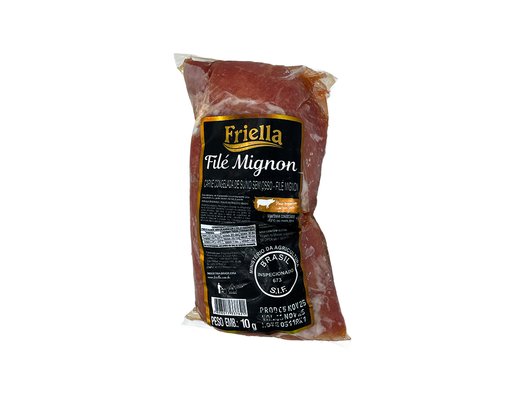 FILÉ MIGNON SUÍNO CONGELADO FRIELLA 700 G (CX 7 KG)